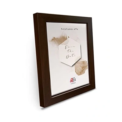 Afbeelding van aFFa frames, Hekla, fotolijst, MDF gemakkelijk te onderhouden, rechthoekig, met acrylglasfront, wengé, 13 x 18 cm