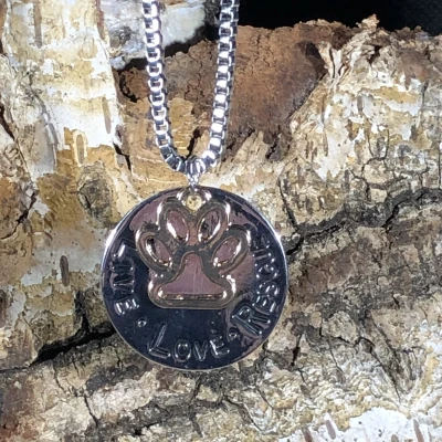 Afbeelding van Goededoelen.Shop Ketting Live Love Rescue Statement Recue Paws Dierenwelzijn Cadeau Wellness House