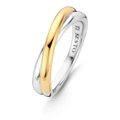 Afbeelding van Ti Sento Milano 1953SY Ring zilver en goudkleurig