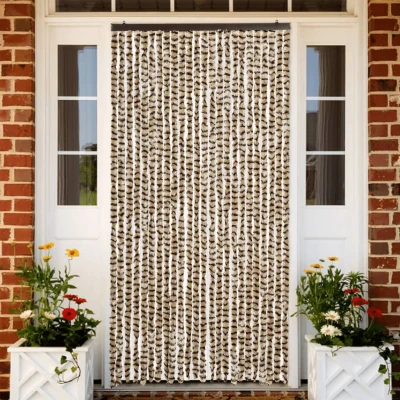 Afbeelding van Vliegengordijn 100x200 cm chenille beige en bruin