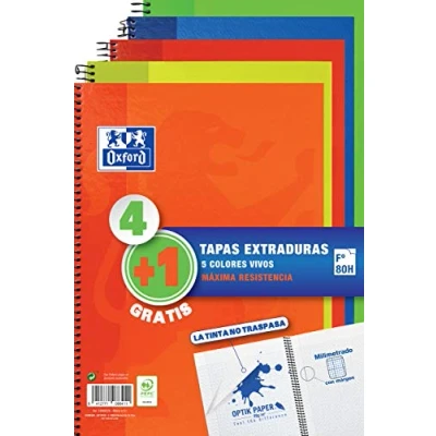 Afbeelding van Schrift Oxford Write&amp;Erase Multicolour A4 5 Stuks
