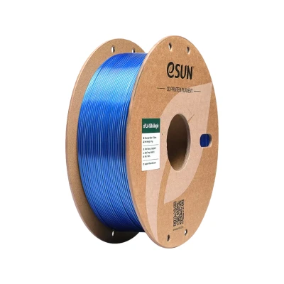 Afbeelding van eSUN Silk Dual Color PLA Filament 1,75mm, Co Extrusie Magic 3D printing filament, kleurverloop wisselend 1KG spoel (2,2 LBS) voor printers (Silk Blauw Zilver, 1KG)