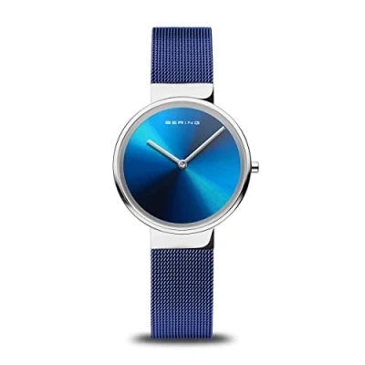 Afbeelding van Bering Analog Quarz Horloge, Dames, Maat: One Size, Blau