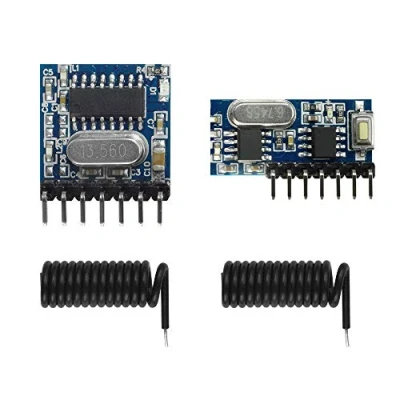 Afbeelding van QIACHIP Draadloze RX480E 433 MHz RF module ontvanger en zender, geïntegreerde leercode 1527 decodering, 4 kanaals uitgang voor Arduino