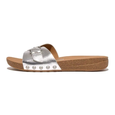 Afbeelding van Fitflop Iqushion Muiltjes, Dames, Maat: 36, Silver Leer