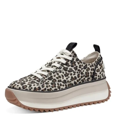 Afbeelding van Tamaris Sneakers laag, Dames, Maat: 40, Leopard Kunststof/ textiel