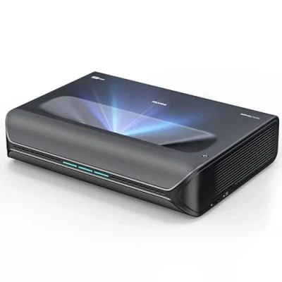 Afbeelding van NexiGo Aurora Pro, Ultra Short Throw 4K Tri Color Laser Projector, 2400 Lumen, Scherm Adoptie, Dynamische Dimming, Dolby Vision &amp; Atoms, HDR10, HLG, Actieve 3D, 60W Luidsprekers, UST TV