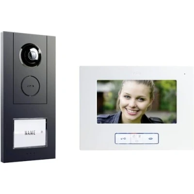 Afbeelding van m e modern electronics VISTUS VD ALU 6710 A Video deurintercom Kabelgebonden Antraciet