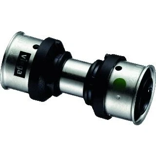 Afbeelding van Viega Smartpress rechte koppeling rvs 32 mm pers (gas)