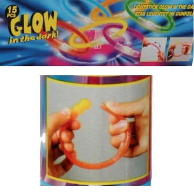 Afbeelding van Basic Glow In The Dark Sticks / Gloeiarmbandjes 15 Stuks