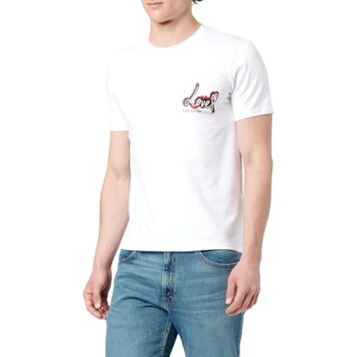 Afbeelding van EMPORIO ARMANI Man Getextureerde Logoband S/Mouw T Shirt Wit M, Wit, M