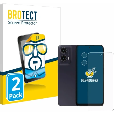 Afbeelding van BROTECT Screenprotector voor Motorola Moto G35 (Voor+Camera) Folie Beschermfolie transparant (2 Stuks)