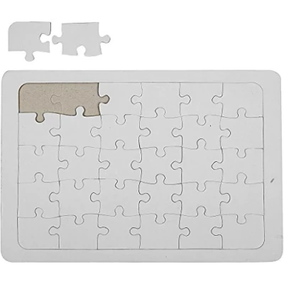 Afbeelding van Creotime Maak Je Eigen Puzzel 15x21 Cm Wit