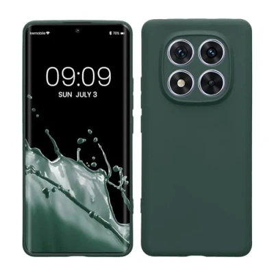 Afbeelding van kwmobile telefoonhoesje geschikt voor Xiaomi Redmi Note 14 Pro 5G / Poco X7 Hoesje smartphone Precisie camera uitsnede In mosgroen