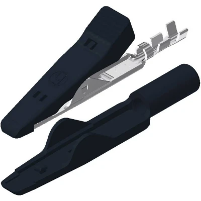 Afbeelding van SKS Hirschmann MA 1 Miniatuur krokodilklem Zwart Klembereik (max.): 4 mm Lengte: 41.5 stuk(s)