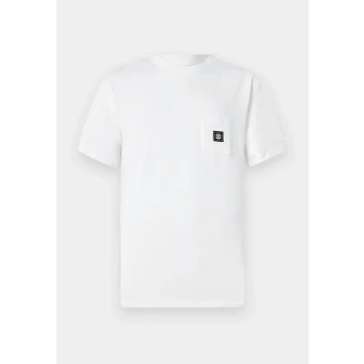 Afbeelding van Element Gebreide top met korte mouwen Icon Label Pocket SS Wit L