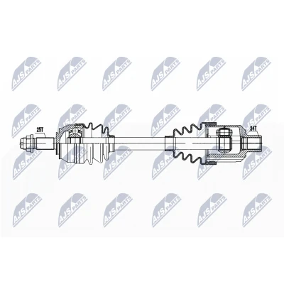 Afbeelding van NTY NPW PL 135 Aandrijfas Vooras rechts 549mm Handgeschakeld OPEL: Corsa D Hatchback