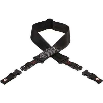 Afbeelding van DiMarzio DD2200JPBKRD gitaarriem zwart/rood
