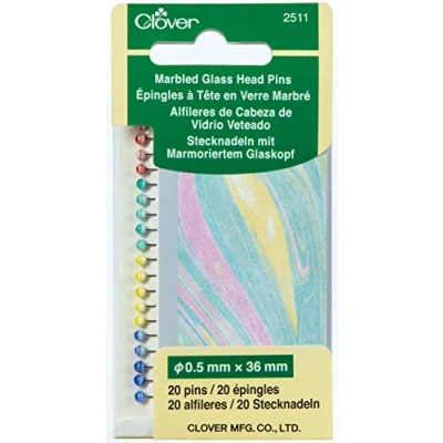 Afbeelding van Clover Gemarmerde glazen hoofdspelden, meerkleurig, 11,5 x 6,3 0,4 cm