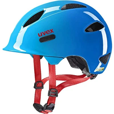 Afbeelding van uvex oyo lichte fietshelm voor kinderen individueel passysteem uitbreidbaar met led licht ocean blue 50 54 cm