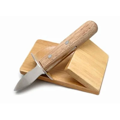 Afbeelding van Nerthus oestermes met bodem, hout, roestvrij staal, 8,5 x 19,5 7,5 cm