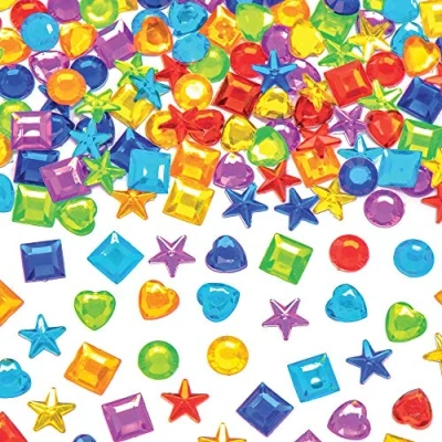 Afbeelding van Baker Ross AT706 Regenboog Zelfklevende Steentjes van Acryl (2 stuks) Knutselspullen voor Kinderen