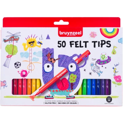 Afbeelding van Bruynzeel Viltstiften, Etui Met 50 Stuks Viltstift