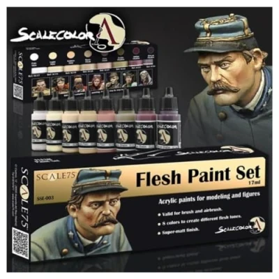 Afbeelding van Flesh Paint Set 8 kleuren 17ml SSE 003