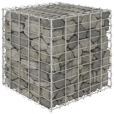Afbeelding van Gabion plantenbak verhoogd kubus 50x50x50 cm staaldraad