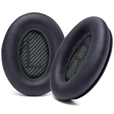Afbeelding van WC Wicked Cushions Opgewaardeerde Vervangende Oorkussens voor Bose QC35 &amp; QC35ii (QuietComfort 35) Hoofdtelefoons Meer Zachter Leer, Luxe Memory Foam, Toegevoegde Dikte, Extra Duurzaamheid (Zwart)