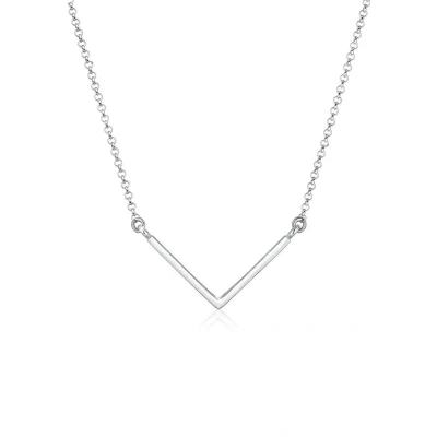 Afbeelding van Elli Basic LOOK Ketting silvercoloured, Dames, Maat: 45, Silver coloured