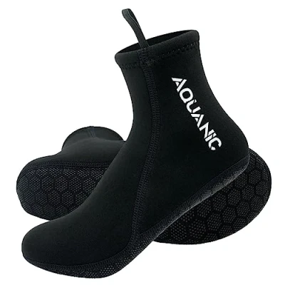 Afbeelding van nitescuba Duiksokken 2,5 mm neopreen pak sokken thermisch water vinsokken voor snorkelen surfen sokken, Mid Length zwart, L