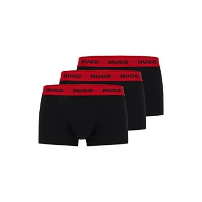 Afbeelding van HUGO BOSS heren Boxershorts met logoband in 3 pack de kleur Rood, maat: S