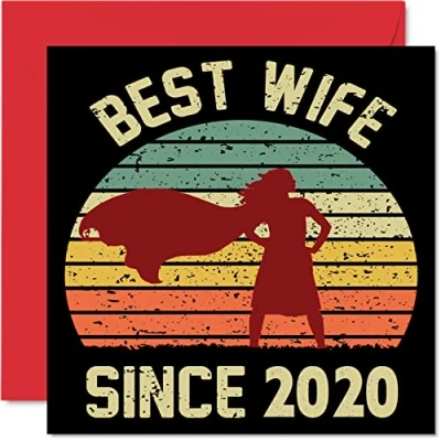 Afbeelding van Fruit &amp; Flowers Verjaardagskaart voor vrouw van echtgenoot Beste sinds 2020 I Love You Gifts, Happy 4th Wedding Anniversary Cards Partner, 145 mm x wenskaarten vierde