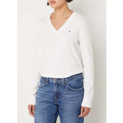 Afbeelding van Tommy Hilfiger Longsleeve, Dames, Maat: XL, Ecru