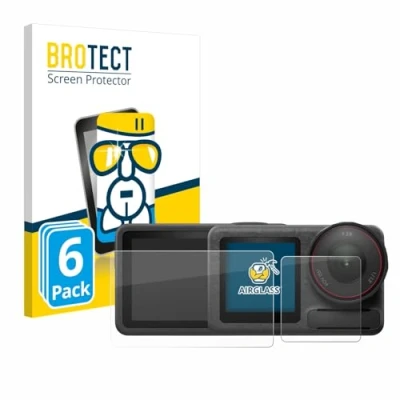 Afbeelding van BROTECT Glas Screen Protector voor DJI Osmo Action 5 Pro (6 Stuks) Schermbeschermer [9H Hardheid, Beschermglas Folie niet Gehard Glas]