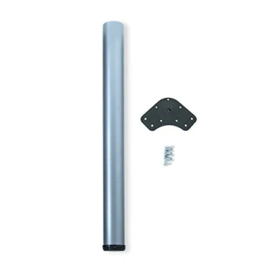 Afbeelding van Emuca Verstelbare tafelpoot Ø 60 x 870 mm, 1 delige set van staal, regelbare hoogte 890 metallic grijze afwerking