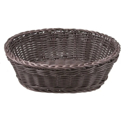 Afbeelding van Ovale broodmand/serveermand bruin kunststof L25 x B20 H8 cm broodmand