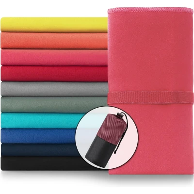 Afbeelding van Blumtal Sporthanddoek microvezel: 180 x 90cm 80 40cm, roze, set