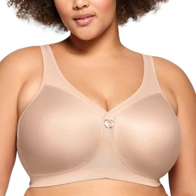 Afbeelding van Glamorise MagicLift actieve beha voor dames, beugelloze beha, huidskleur, 95C