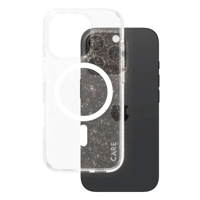 Afbeelding van Care Flagship Case Urban Combat Star Lit Met Wit Magsafe Telefoonhoesje Voor Apple Iphone 2024 6.1&#039;&#039; Pro Transparant