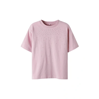Afbeelding van Name it Tshirt basic voor kinderen, Maat: 134/140, Bleached mauve