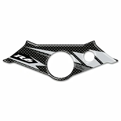 Afbeelding van Resin Bike Motorsticker Compatibel met Yamaha R6 2003 2004. Stuurkolombescherming Tegen Stoten en Krassen. 3D Hars Gecoate Sticker Stuurkolomplaat Gemaakt in Italië