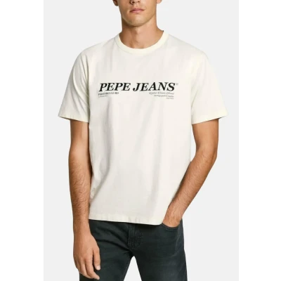Afbeelding van Pepe Jeans Dylan Tshirt print, Heren, Maat: Medium, White