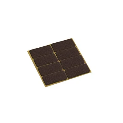 Afbeelding van Metafranc Viltglijders zelfklevend effectieve bescherming van uw meubels en stoelen / meubelglijders set voor gevoelige vloeren stoelglijders vloerglijders 22 x 36 mm (8 Stuk) bruin