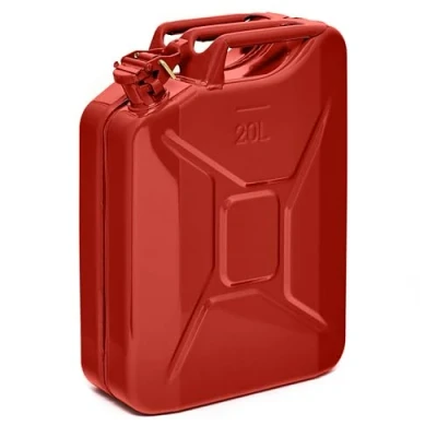 Afbeelding van BW© Brandstofjerrycan metaal jerrycan 20 liter rood RAL 3000 TÜV getest en VN goedkeuring Made in Europe
