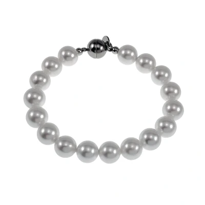 Afbeelding van 17cm x 10mm Armband Dames RVS Gebroken Witte Natuurlijke Schelp Parelsarmband
