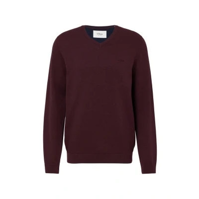Afbeelding van s.Oliver MIT Logostickere Trui, Heren, Maat: 3XL, Lila