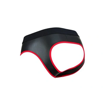 Afbeelding van Slip Met Open Achterkant Zwart/Rood