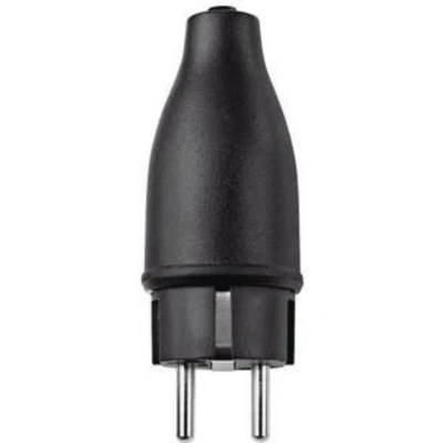 Afbeelding van Merten 123851 Stekker met randaarde Rubber 250 V Zwart IP44